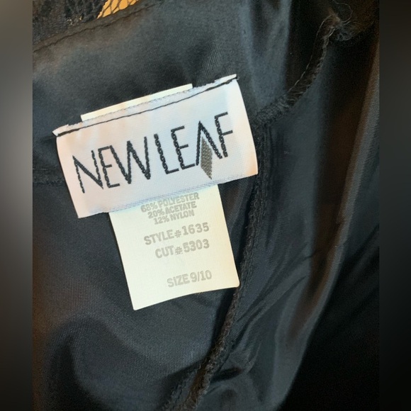 Vintage new leaf lace tulle black dress dance party whimsy goth moody 90’s 80’s - Picture 8 of 9